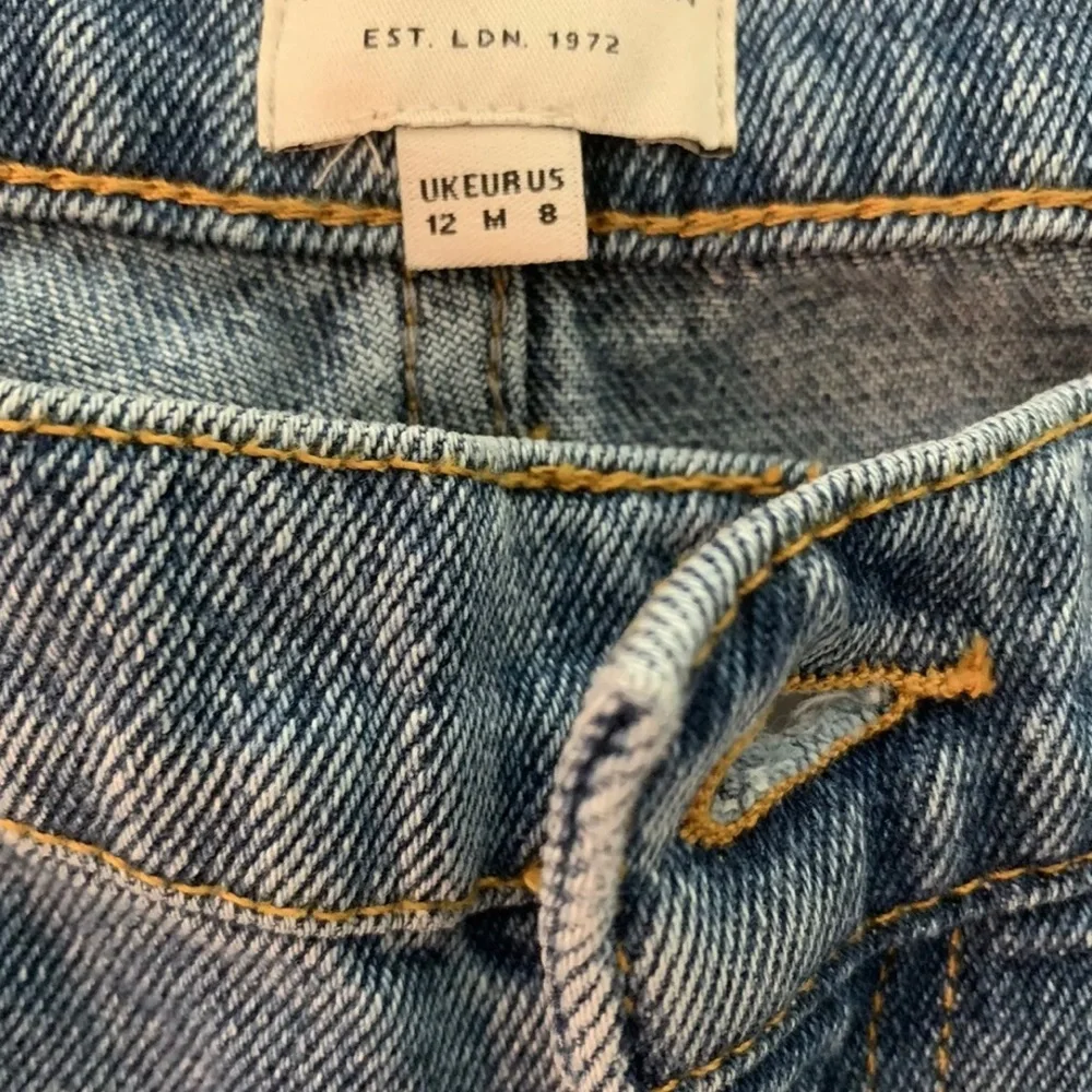 French Connection Size 8 90's Style Gaucho Style Jeans Vintage Blue Wash NWT MOM - Picture 5 of 6